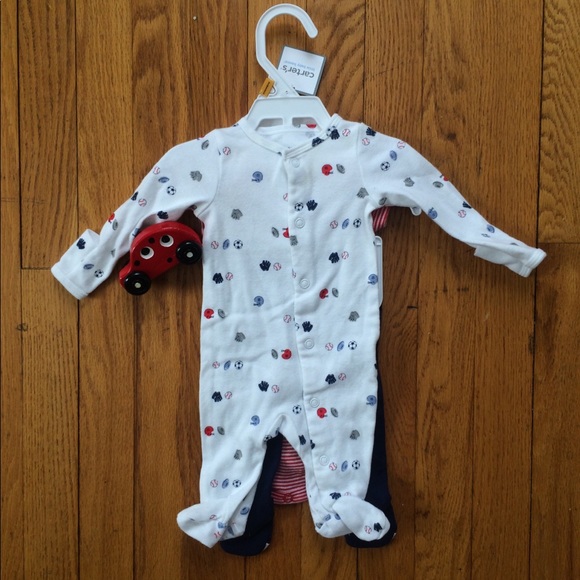 NWT Carter’s Newborn 4 Piece Boys Baseball Set - Picture 2 of 4